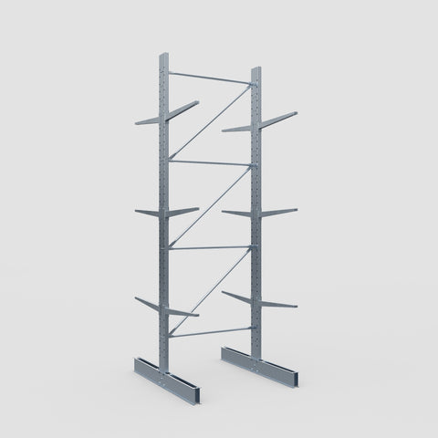 Cantilever Rack - Double Sided - Standard Duty - Hot Dip Galvanized - Full Bay - Height 4500mm