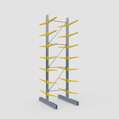 Cantilever Rack - Double Sided - Standard Duty - Powder Coated - Full Bay - Height 4500mm