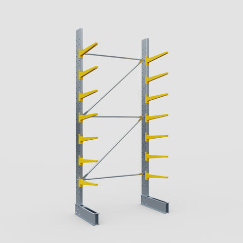 Cantilever Rack - Single Sided - Standard Duty - Powder Coated - Full Bay - Height 3500mm