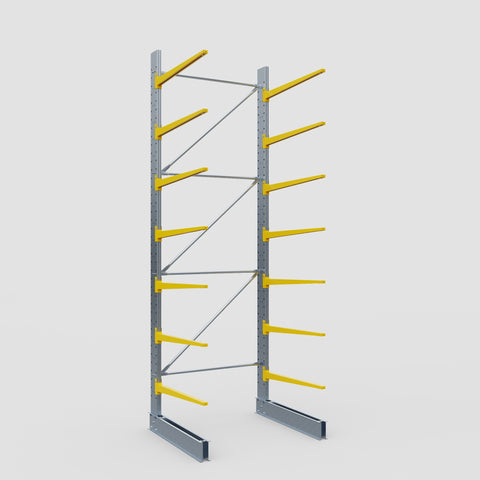 Cantilever Rack - Single Sided - Standard Duty - Powder Coated - Full Bay - Height 4500mm