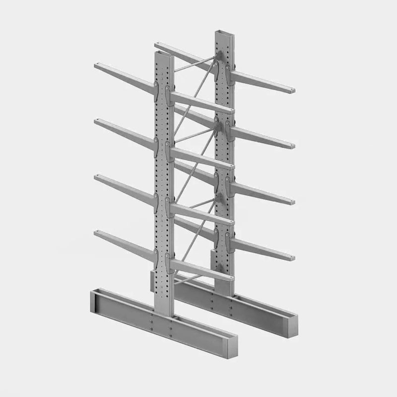 Cantilever Rack - Double Sided - Standard Duty - Hot Dip Galvanized - Full Bay - Height 4500mm