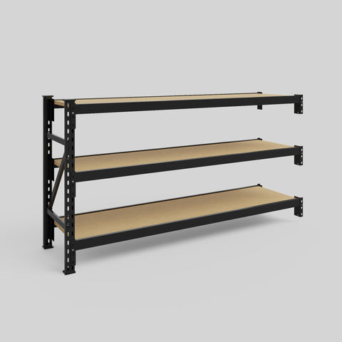 Longspan Metal Shelving - 1000mm High - Add-On Bay - Particleboard Shelf