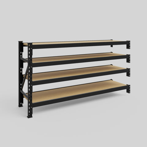 Longspan Metal Shelving - 1000mm High - Add-On Bay - Particleboard Shelf