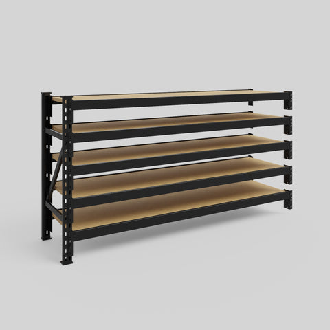 Longspan Metal Shelving - 1000mm High - Add-On Bay - Particleboard Shelf
