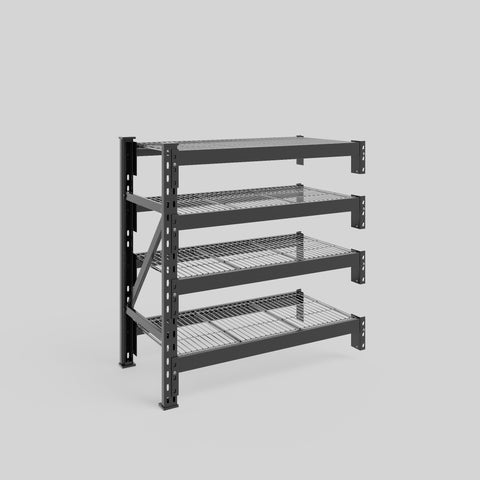 Longspan Metal Shelving - 1000mm High - Add-On Bay - Mesh Shelf