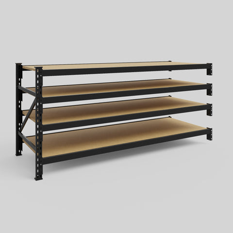 Longspan Metal Shelving - 1000mm High - Add-On Bay - Particleboard Shelf