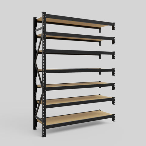 Longspan Metal Shelving - 2100mm High - Add-On Bay - Particleboard Shelf