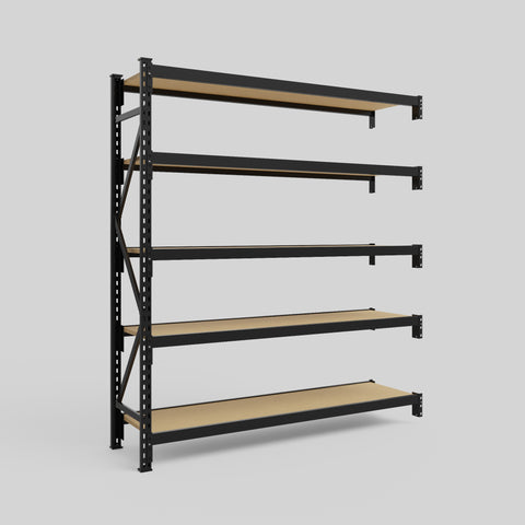 Longspan Metal Shelving - 2100mm High - Add-On Bay - Particleboard Shelf
