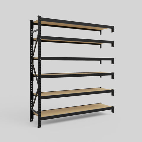 Longspan Metal Shelving - 2100mm High - Add-On Bay - Particleboard Shelf