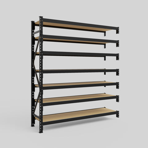 Longspan Metal Shelving - 2100mm High - Add-On Bay - Particleboard Shelf