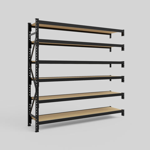 Longspan Metal Shelving - 2100mm High - Add-On Bay - Particleboard Shelf