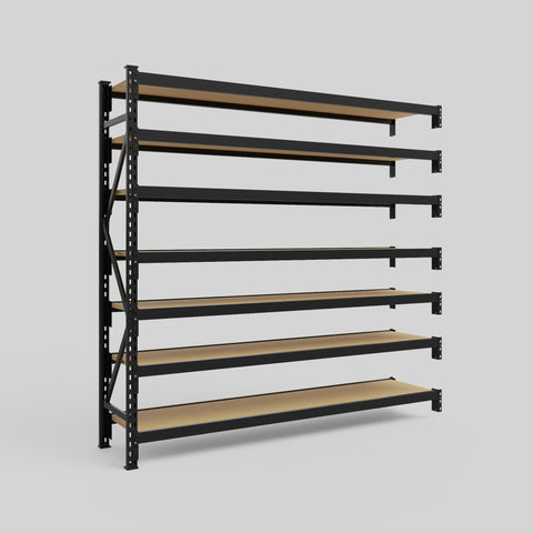 Longspan Metal Shelving - 2100mm High - Add-On Bay - Particleboard Shelf