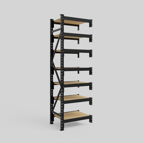 Longspan Metal Shelving - 2100mm High - Add-On Bay - Particleboard Shelf