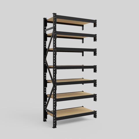 Longspan Metal Shelving - 2100mm High - Add-On Bay - Particleboard Shelf