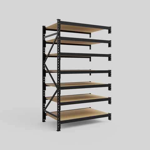 Longspan Metal Shelving - 2100mm High - Add-On Bay - Particleboard Shelf