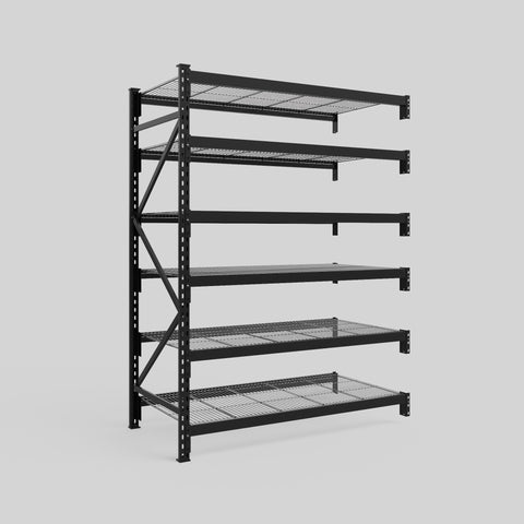 Longspan Metal Shelving - 2100mm High - Add-On Bay - Mesh Shelf