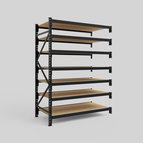 Longspan Metal Shelving - 2100mm High - Add-On Bay - Particleboard Shelf