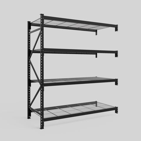 Longspan Metal Shelving - 2100mm High - Add-On Bay - Mesh Shelf