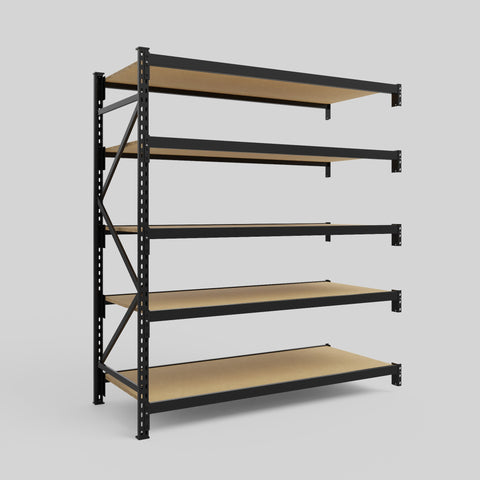 Longspan Metal Shelving - 2100mm High - Add-On Bay - Particleboard Shelf