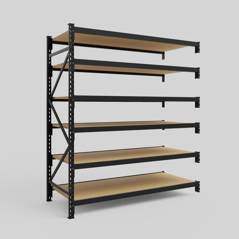 Longspan Metal Shelving - 2100mm High - Add-On Bay - Particleboard Shelf