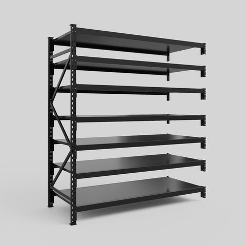Longspan Metal Shelving - 2100mm High - Add-On Bay - Steel Shelf
