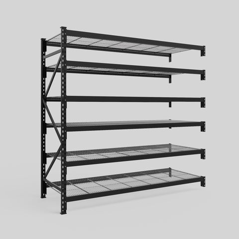 Longspan Metal Shelving - 2100mm High - Add-On Bay - Mesh Shelf