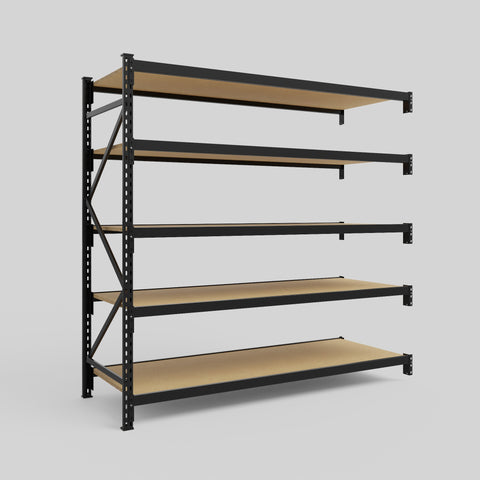 Longspan Metal Shelving - 2100mm High - Add-On Bay - Particleboard Shelf