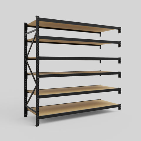 Longspan Metal Shelving - 2100mm High - Add-On Bay - Particleboard Shelf