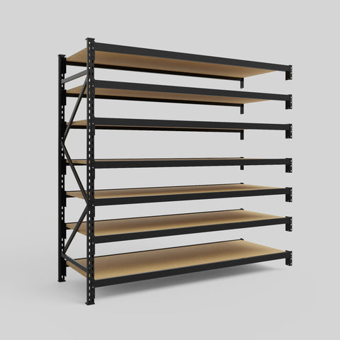 Longspan Metal Shelving - 2100mm High - Add-On Bay - Particleboard Shelf