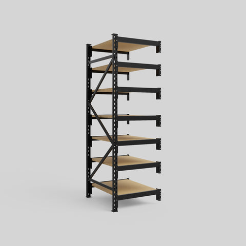 Longspan Metal Shelving - 2100mm High - Add-On Bay - Particleboard Shelf