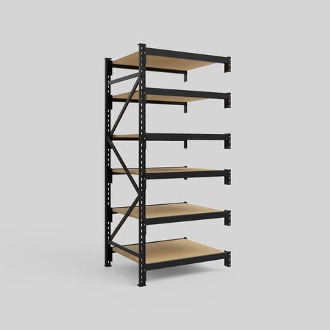 Longspan Metal Shelving - 2100mm High - Add-On Bay - Particleboard Shelf