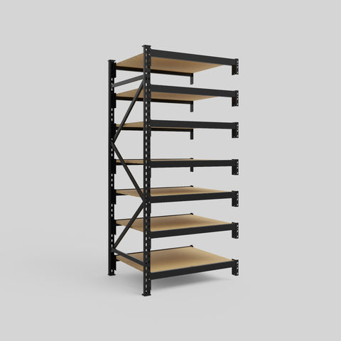 Longspan Metal Shelving - 2100mm High - Add-On Bay - Particleboard Shelf
