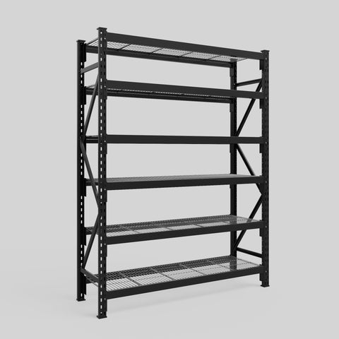 Longspan Metal Shelving - 2100mm High - Full Bay - Mesh Shelf