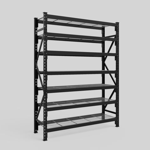Longspan Metal Shelving - 2100mm High - Full Bay - Mesh Shelf