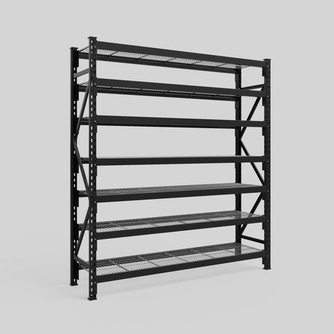 Longspan Metal Shelving - 2100mm High - Full Bay - Mesh Shelf