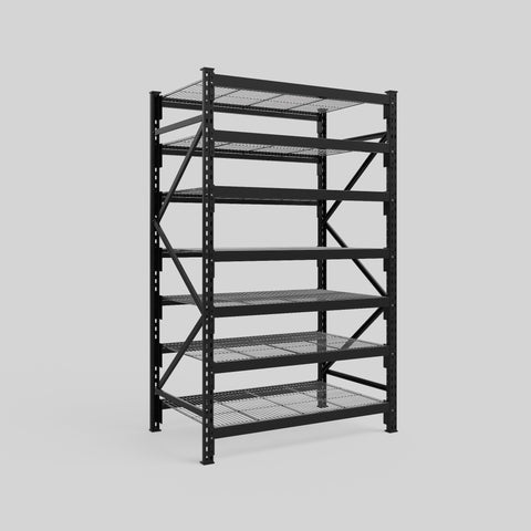 Longspan Metal Shelving - 2100mm High - Full Bay - Mesh Shelf