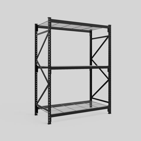 Longspan Metal Shelving - 2100mm High - Full Bay - Mesh Shelf