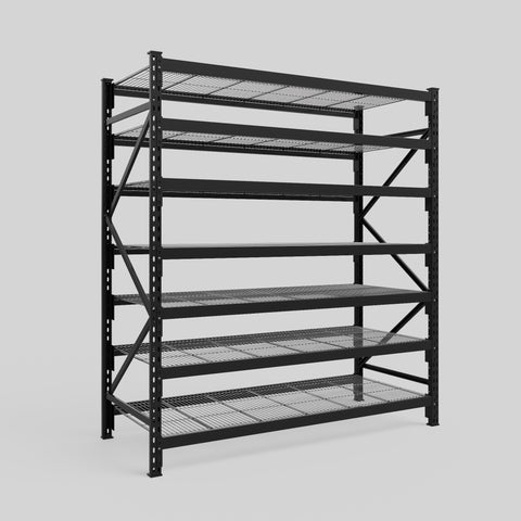Longspan Metal Shelving - 2100mm High - Full Bay - Mesh Shelf