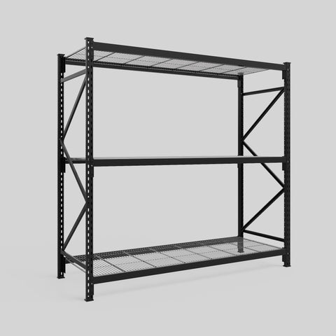 Longspan Metal Shelving - 2100mm High - Full Bay - Mesh Shelf