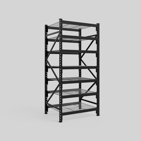 Longspan Metal Shelving - 2100mm High - Full Bay - Mesh Shelf