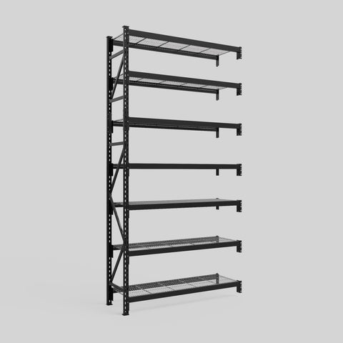 Longspan Metal Shelving - 3100mm High - Add-On Bay - Mesh Shelf