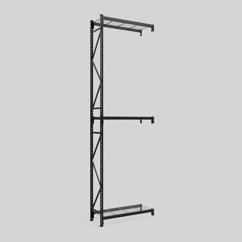 Longspan Metal Shelving - 4200mm High - Add-On Bay - Mesh Shelf