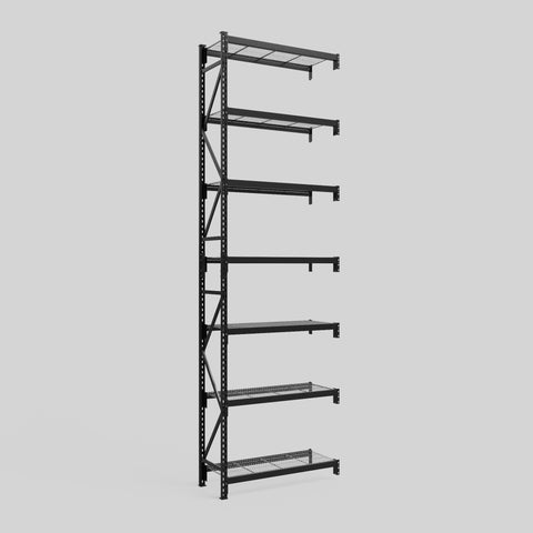 Longspan Metal Shelving - 4200mm High - Add-On Bay - Mesh Shelf