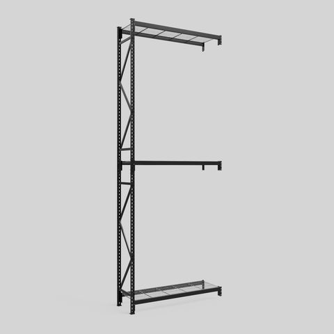 Longspan Metal Shelving - 4200mm High - Add-On Bay - Mesh Shelf