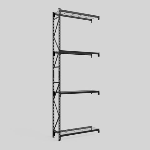 Longspan Metal Shelving - 4200mm High - Add-On Bay - Mesh Shelf