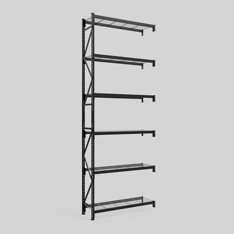 Longspan Metal Shelving - 4200mm High - Add-On Bay - Mesh Shelf