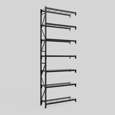 Longspan Metal Shelving - 4200mm High - Add-On Bay - Mesh Shelf