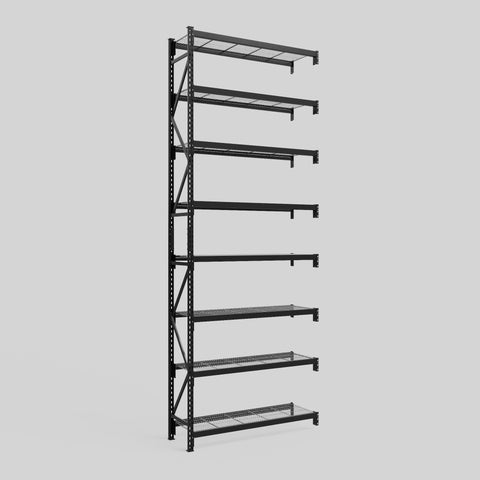 Longspan Metal Shelving - 4200mm High - Add-On Bay - Mesh Shelf