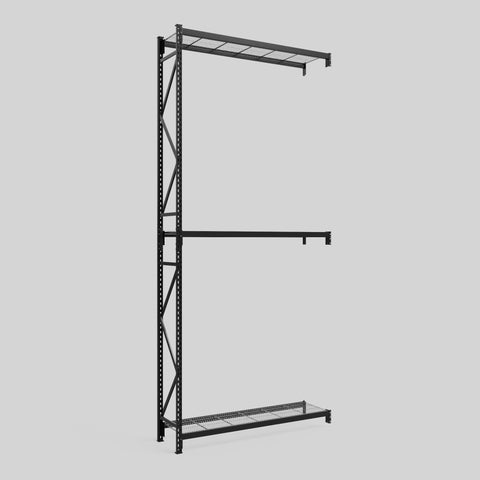 Longspan Metal Shelving - 4200mm High - Add-On Bay - Mesh Shelf