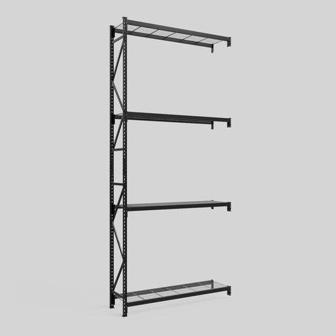 Longspan Metal Shelving - 4200mm High - Add-On Bay - Mesh Shelf